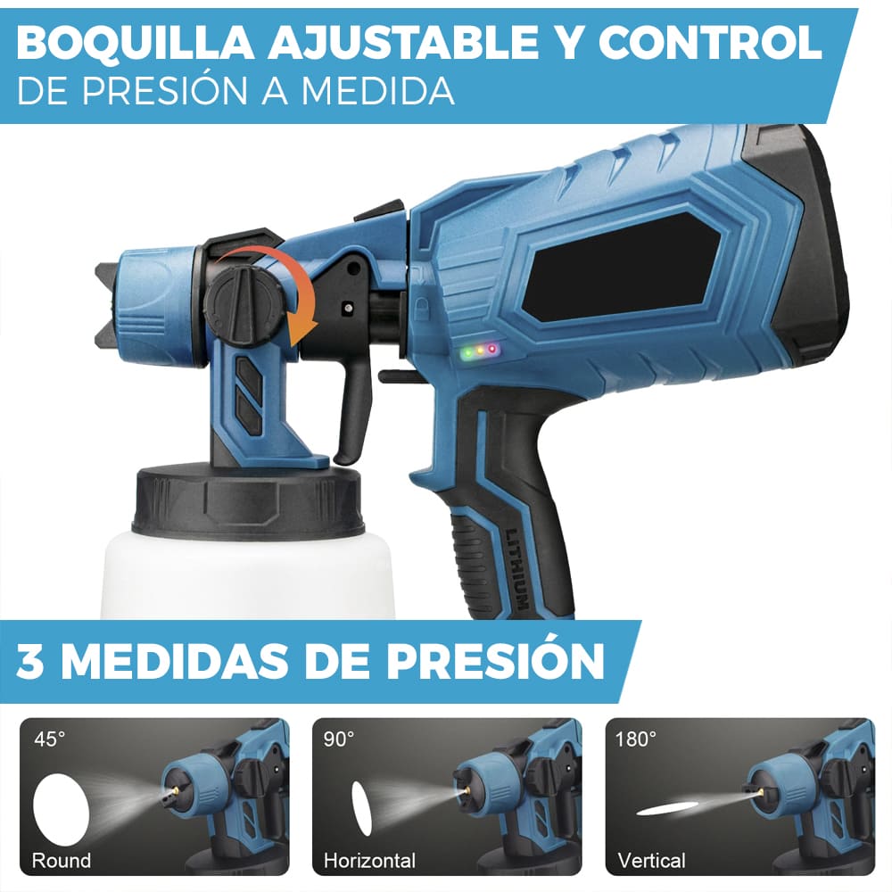 PISTOLA DE PULVERIZACIÓN INALAMBRICA + 2 Baterías