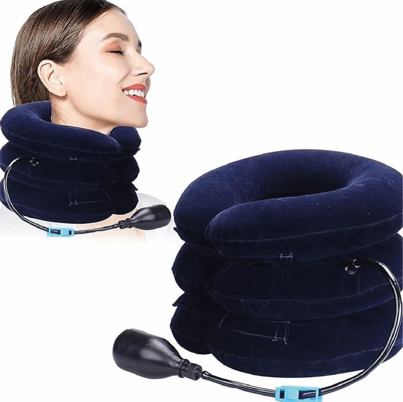Cojin Cervical Cuello Inflable Almohada