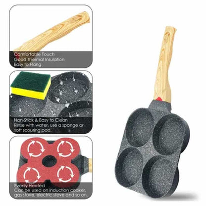 SARTEN 4 ESPACIOS + CUCHILLOS COLORES