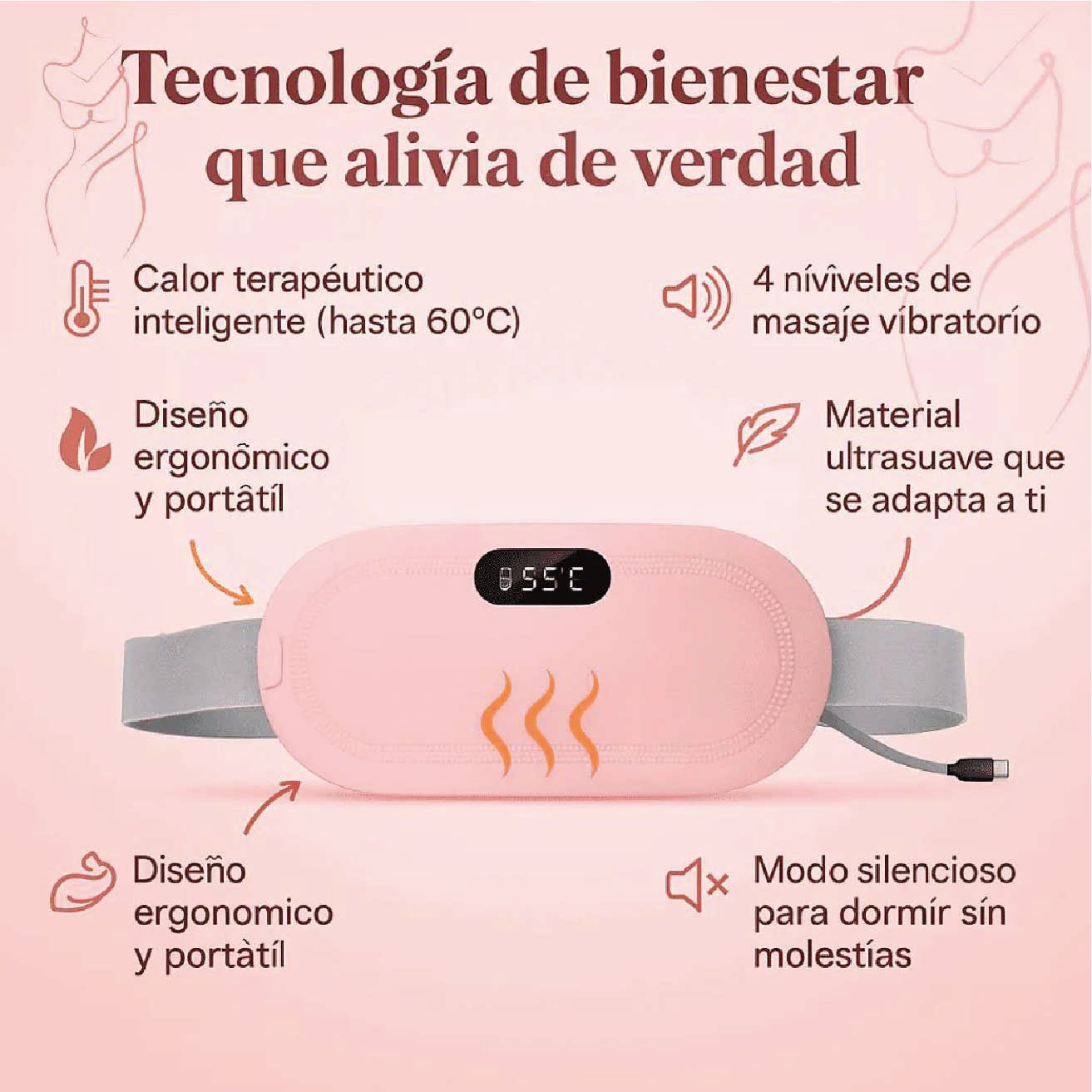 Mc - Cinturon Electrico Para Colicos