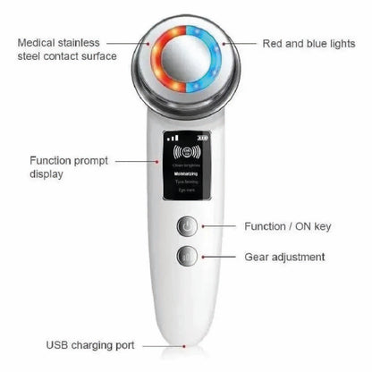 Masajeador Limpieza Facial - Ultrasonico